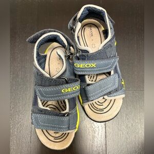 Geox Kids' Navy and Neon Sandals